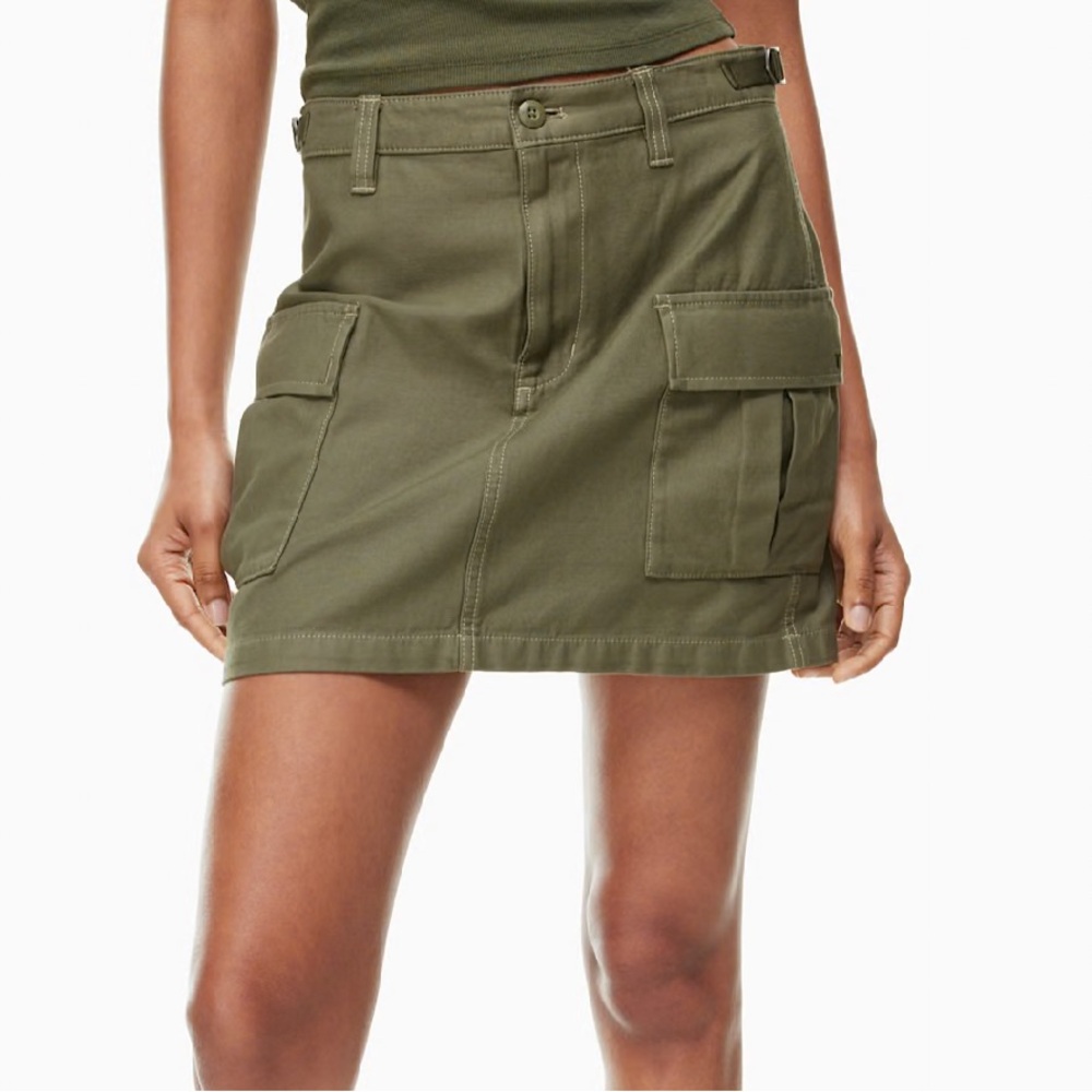 Aritzia Olive Mini Skirt